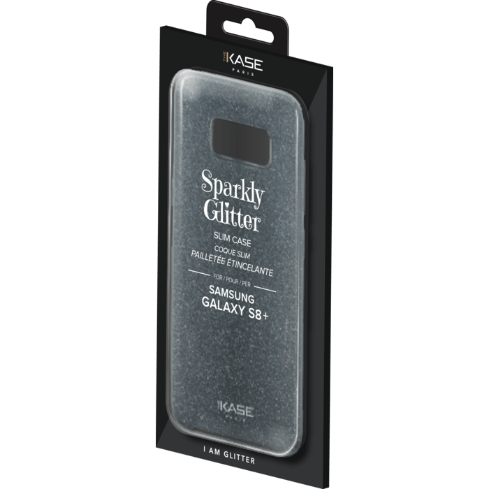 Coque slim pailletée étincelante pour Samsung Galaxy S8+, Noir