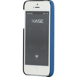 Coque pour Apple iPhone 5/5s/SE, Cuir chèvre et lézard Bleu