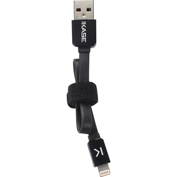 Câble Lightning Plat vers USB (0.2m), Noir de Jais