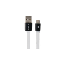 Câble Lightning Plat vers USB (1m), Blanc Lumineux