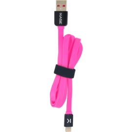 Câble Lightning Plat vers USB (1m), Rose Bonbon