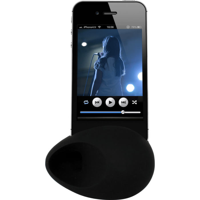 Oeuf Amplificateur de son pour Apple iPhone 6/6s/7/8/SE 2020, Noir