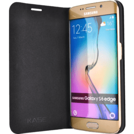 Coque Clapet pour Samsung Galaxy S6 Edge, Bois Naturel de Rosewood