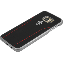 Ferrari 488 Coque en cuir veritable pour Samsung Galaxy S7, Noir