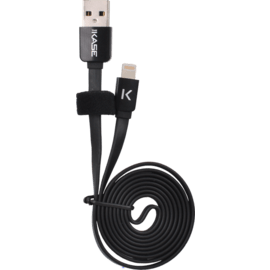 Câble Lightning Plat vers USB (1m), Noir de Jais