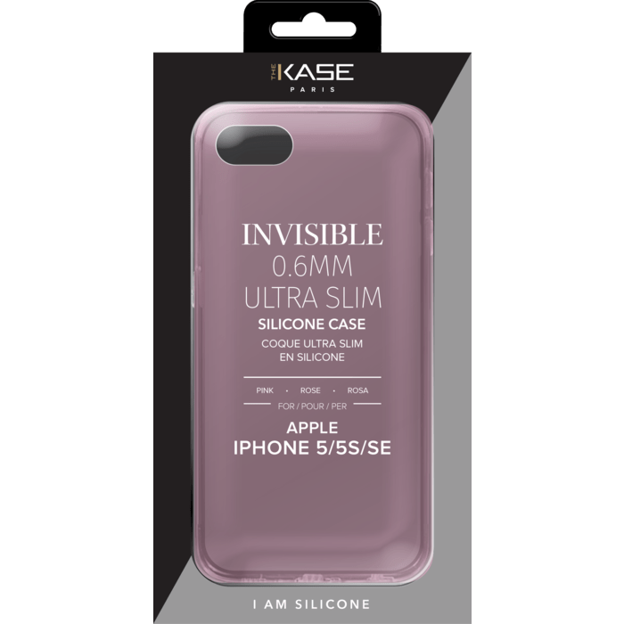Coque ultra slim invisible pour Apple iPhone 5/5s/SE 0,6mm, Transparent Rose