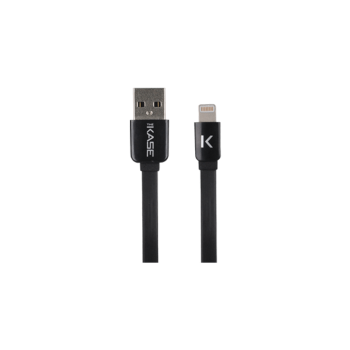 Câble Lightning Plat vers USB (1m), Noir de Jais