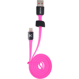 Câble Lightning Plat vers USB (1m), Rose Bonbon