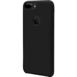 Coque en gel de silicone doux pour Apple iPhone 7 Plus, Noir satin