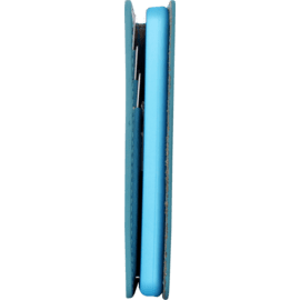 Coque Clapet avec Pochettes CB pour Apple iPhone 5C, cuir de Veau Shrunken Turquoise