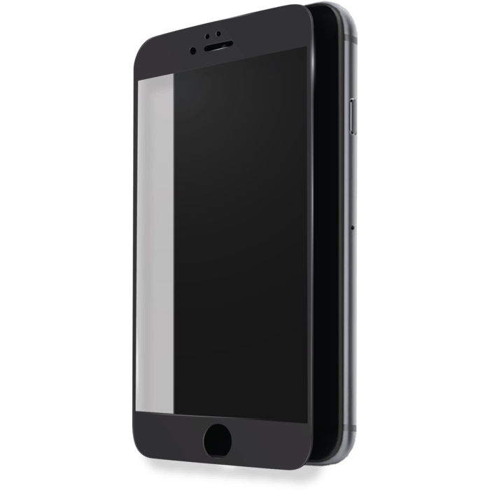 Protection d'écran en verre trempé (100% de surface couverte) pour Apple iPhone 7 Plus, Noir