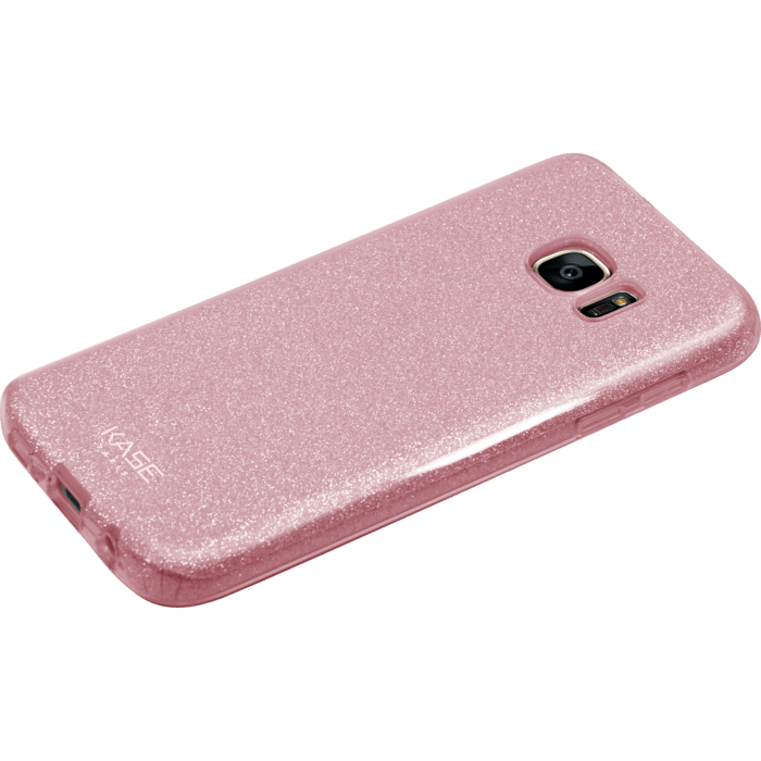 Coque slim pailletée étincelante pour Samsung Galaxy S7, Or Rose