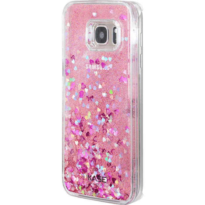 Bling Bling Coque Pailletée pour Samsung Galaxy S7, Pink Lady