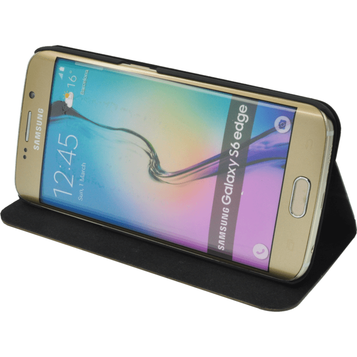 Coque Clapet pour Samsung Galaxy S6 Edge, Bois Naturel de Rosewood