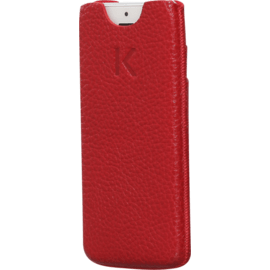 Etui avec Pochettes CB pour Apple iPhone 5/5s/SE, cuir de Veau Shrunken Rouge