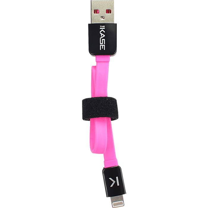 Câble Lightning Plat vers USB (0.2m), Rose Bonbon