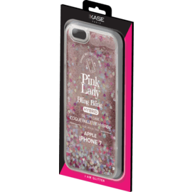 Bling Bling Coque Pailletée Hybride pour Apple iPhone 7/8, Pink Lady