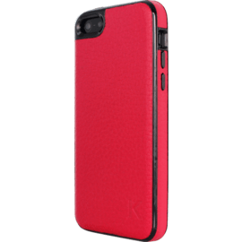 Coque silicone pour Apple iPhone 5/5s/SE , Cuir Rouge