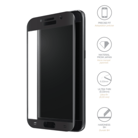 Protection d'écran en verre trempé (100% de surface couverte) pour Samsung Galaxy A3 (2017), Noir