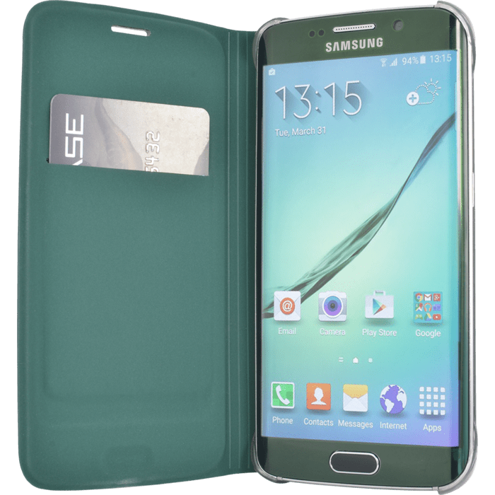 Etui à clapet pour Samsung Galaxy S6 Edge, Vert Émeraude