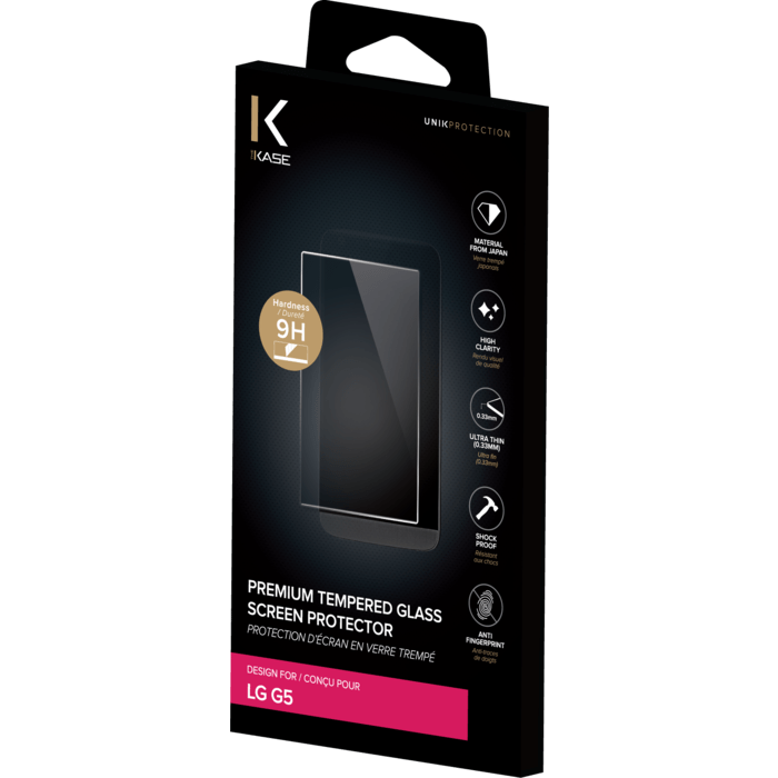 Protection d'écran premium en verre trempé pour LG G5, Transparent
