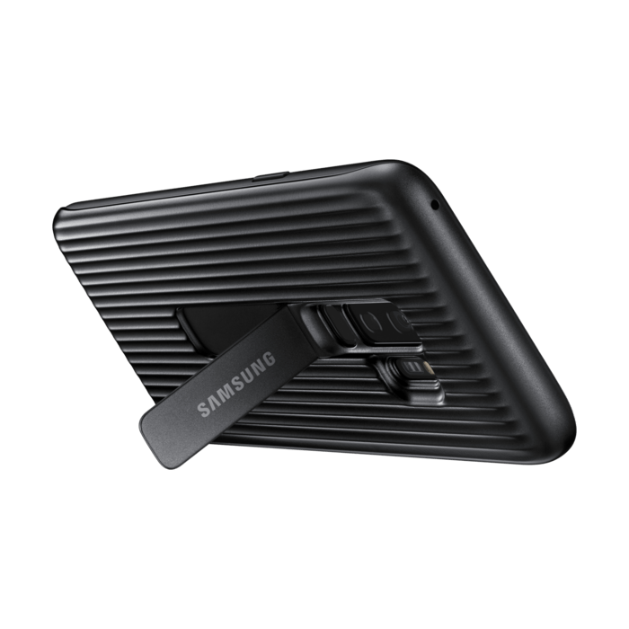 Coque renforc&eacute;e avec fonction Stand Noir Galaxy S9