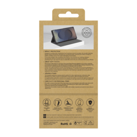 Coque clapet folio avec fente pour cartes & support pour Samsung Galaxy S25 Ultra 5G, Noir