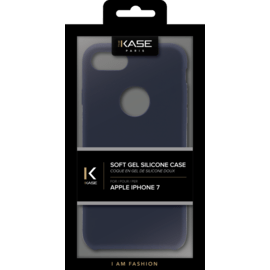 Coque en gel de silicone doux pour Apple iPhone 7, Bleu Marine