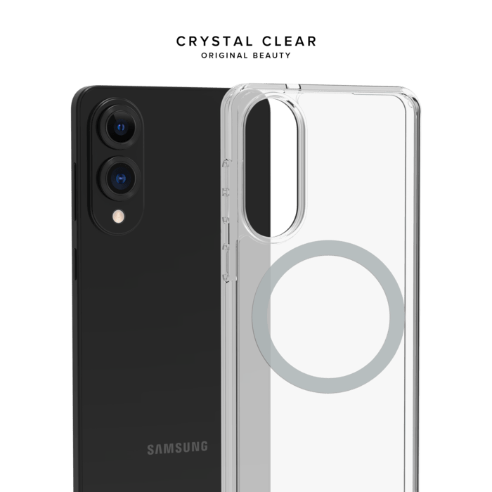 Coque antichoc magn&eacute;tique invisible Fabriqu&eacute; Avec du 75% Plastique Recycl&eacute; pour Samsung Galaxy S25 Edge 5G, Transparente