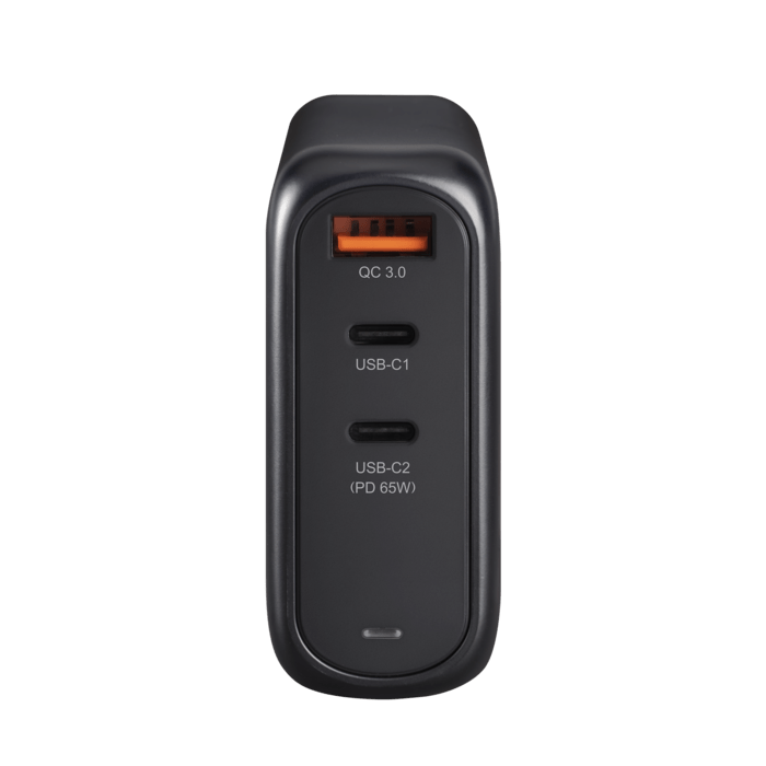Chargeur secteur mural UE USB universel PowerPort Ultra Speed+ Charge Rapide 65W (QC 4+/Power Delivery), Noir