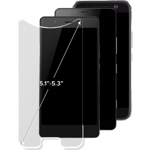 Protection d&rsquo;&eacute;cran premium en verre tremp&eacute; universel (5.1-5.3 pouces)
