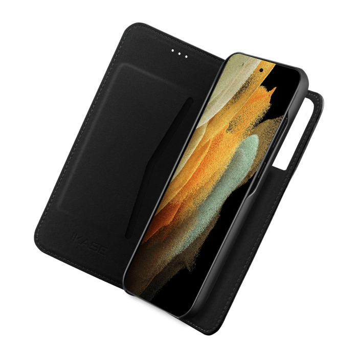 Etui et Coque slim magn&eacute;tique 2-en-1 GEN 2.0 pour Samsung Galaxy S21 Ultra 5G, Noir
