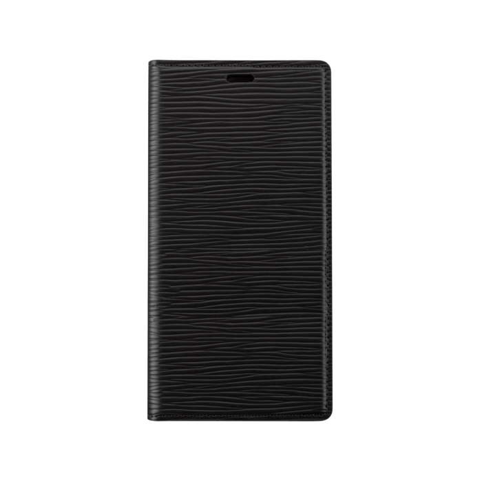 Diarycase 2.0 Coque clapet en cuir v&eacute;ritable avec support aimant&eacute; pour Apple iPhone 12 mini, Noir Minuit