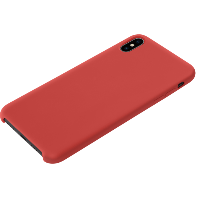 Custodia in silicone morbida per Apple iPhone XS Max, Fiery Red