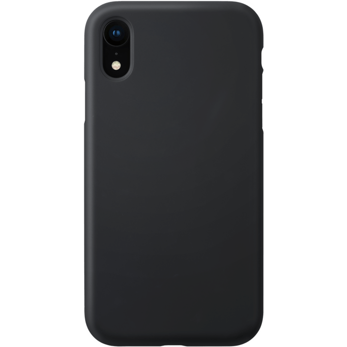 Coque antichoc en gel de silicone doux pour Apple iPhone XR, Noir satin