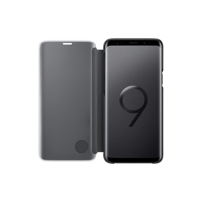 Clear View cover avec fonction Stand Noir Galaxy S9