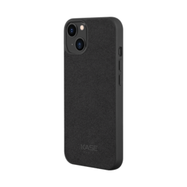 Coque en Suède Alcantara pour Apple iPhone 13, Noir Minuit