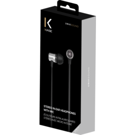 Case Auricolari stereo in ear con microfono, argento