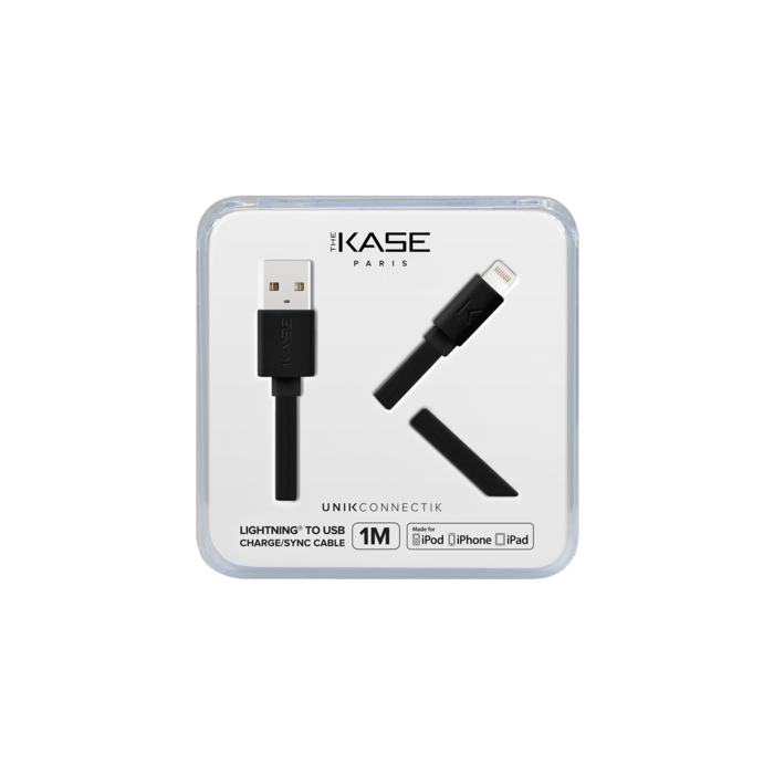 C&acirc;ble Lightning certifi&eacute; MFi Apple Charge/Sync (1M) Noir de Jais