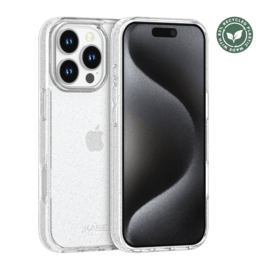 Coque hybride &eacute;tincelante invisible GEN 2.0 83% de plastique recycl&eacute; pour Apple iPhone 16 Pro Max, Transparente