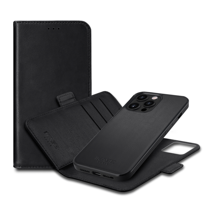 Etui & Coque robuste magn&eacute;tique 2-en-1 pour Apple iPhone 13 Pro Max, Noir Onyx