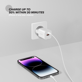 Chargeur mural double port GaN Supreme Power 33W (PPS), Blanc