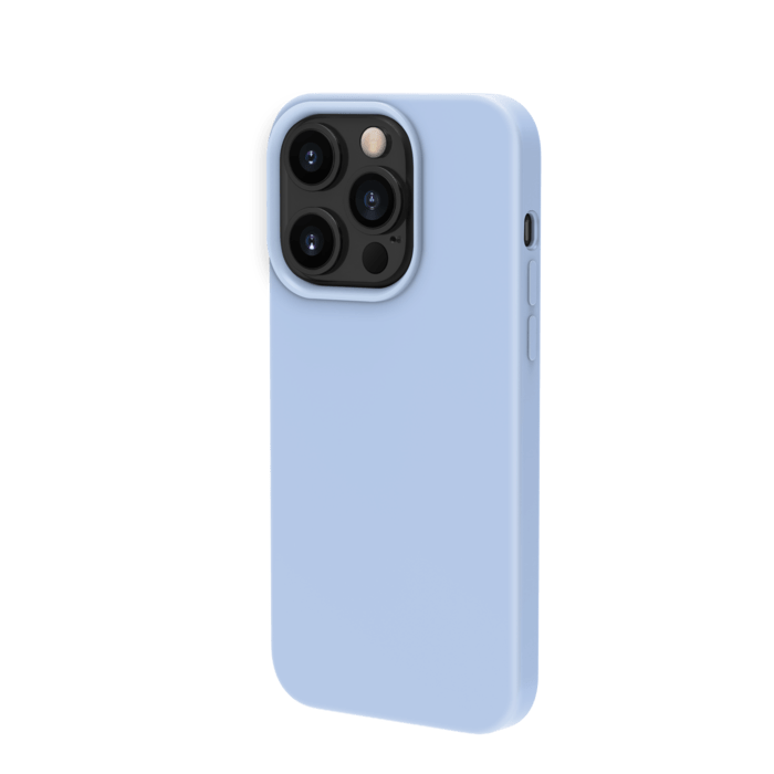 Coque antichoc en gel de silicone doux pour Apple iPhone 13 Pro, Bleu Lilas