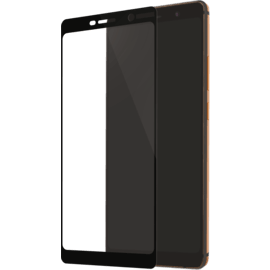 Protection d'&eacute;cran en verre tremp&eacute; (100% d surface couverte) pour Nokia 7 Plus, Noir