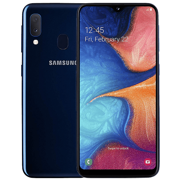 Galaxy A20e 2019 reconditionné 32 Go, Bleu, débloqué