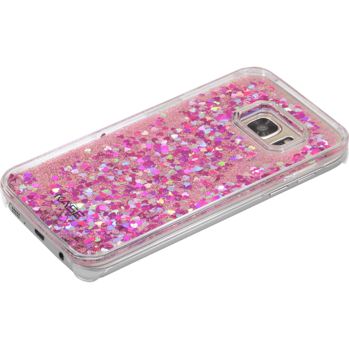 Bling Bling Coque Pailletée pour Samsung Galaxy S7, Pink Lady