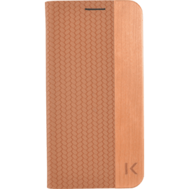 Coque Clapet pour Samsung Galaxy S6, Marron et Bois de cerisier naturel