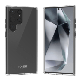 Coque hybride invisible fabriqu&eacute; avec 83% de plastique recycl&eacute; pour Samsung Galaxy S24 Ultra 5G, Transparente