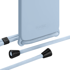 Coque en gel de silicone doux en bandouli&egrave;re pour Apple iPhone 12 Pro Max, Bleu Lilas