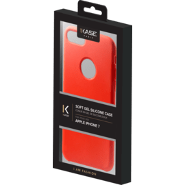 Coque en Gel de Silicone Doux pour Apple iPhone 7, Rouge Ardent